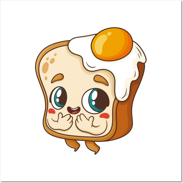 Toast Egg Illustration Wall Art by Mako Design 